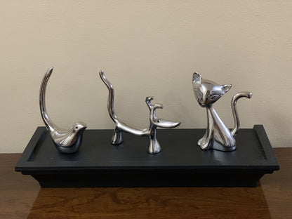 Vibhsa Dog Cat & Bird Ring Holders Set - Silver