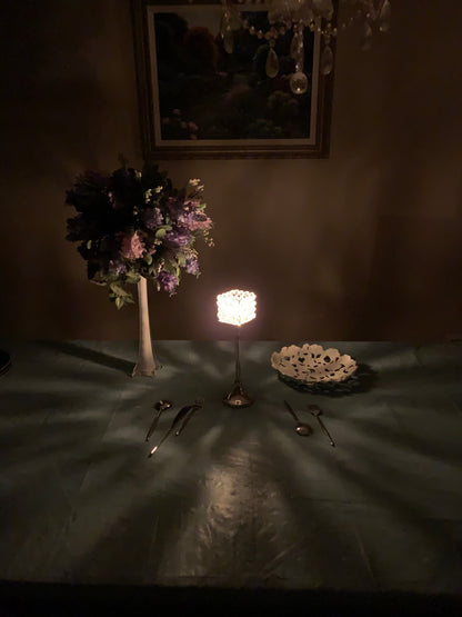 Hurricane Crystal Candle Holder (Square, 10")