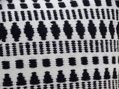 Black 22" X 22" Throw Pillow for couch with Tassels-Winter