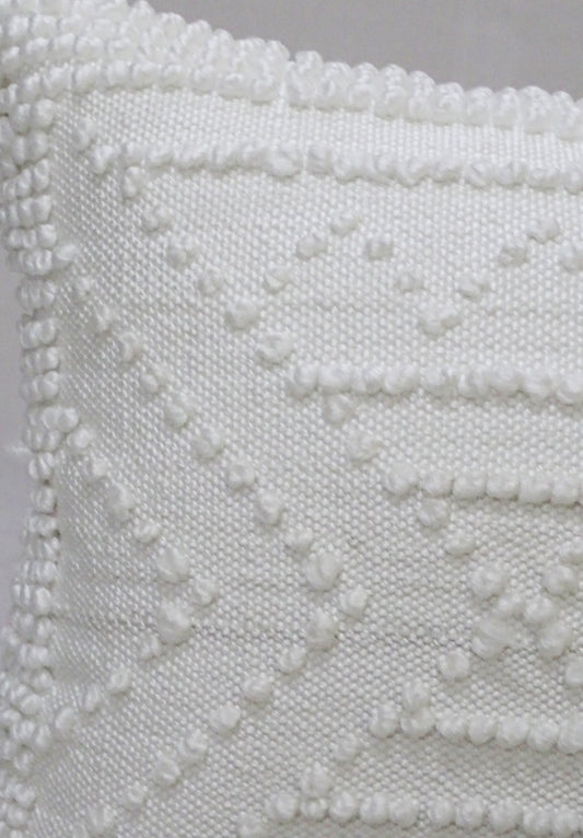 Decorative 18"x18" Outdoor Pillow for couch  (White)