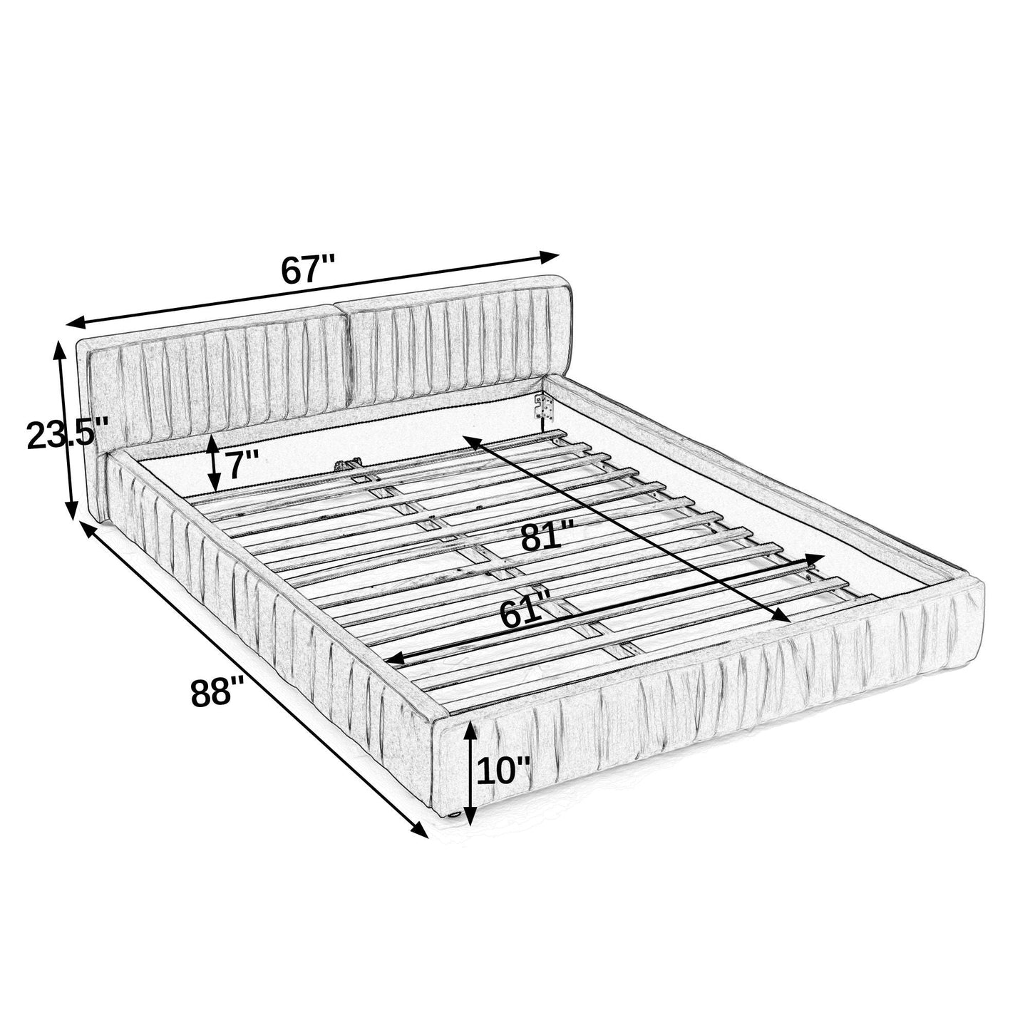 Modern Upholstered Platform Bed