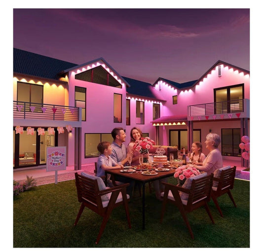 ASAHOM 100ft Permanent Outdoor LED Lights Multi-Color Smart App Control