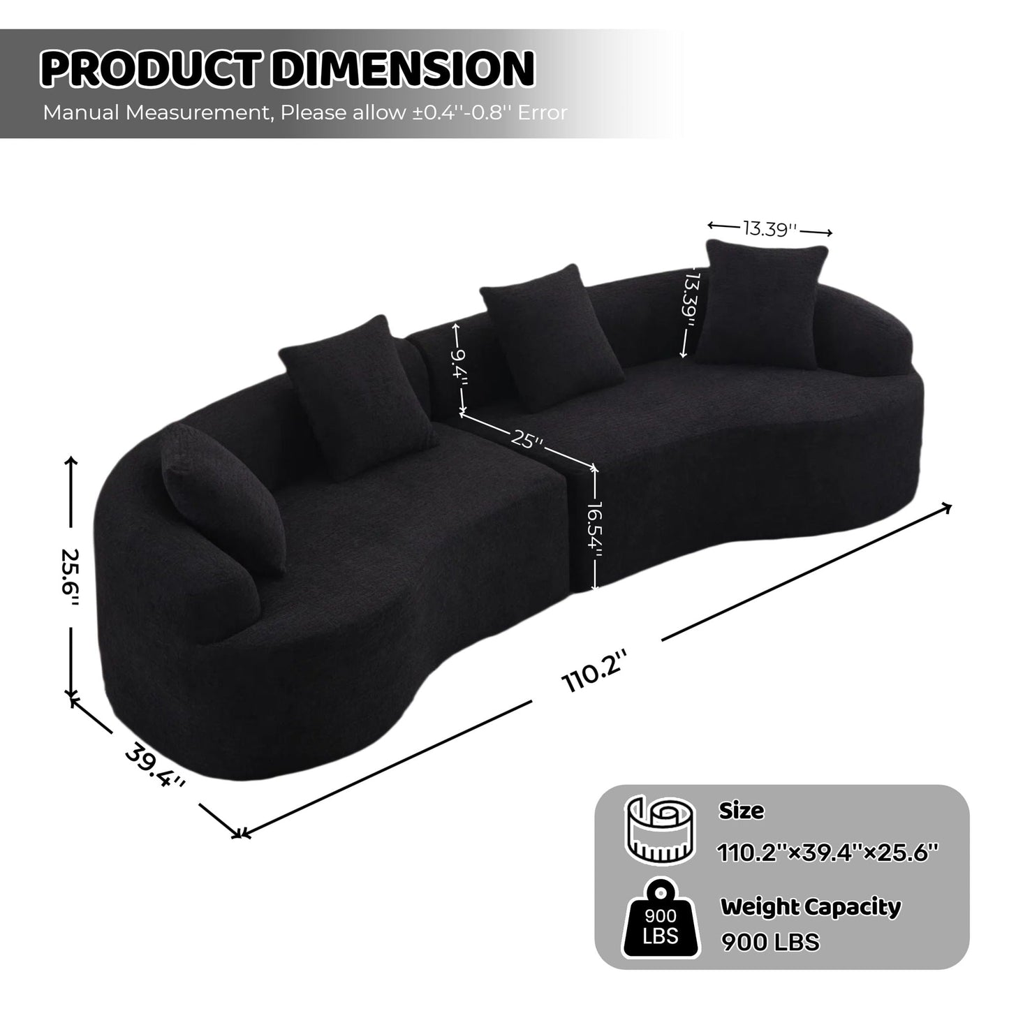 4 Seater Fabric Sofa
