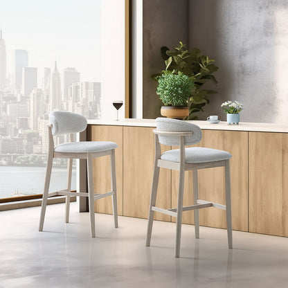 Set Of 2 Upholstered Bar Stools
