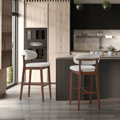 Set Of 2 Upholstered Bar Stools