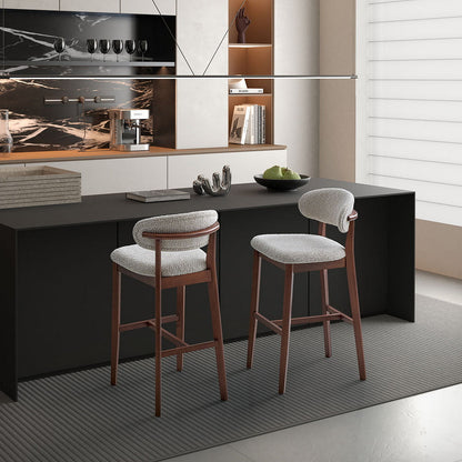 Set Of 2 Upholstered Bar Stools
