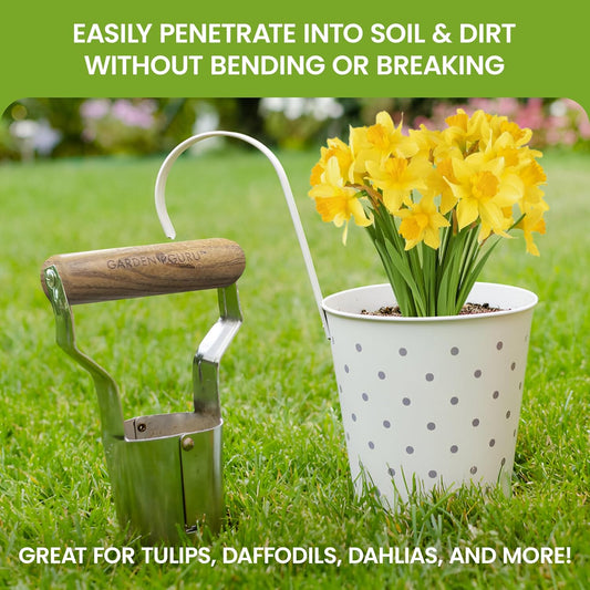 Garden Planting Set - Includes Classic Trowel, Transplanter, Bulb Planter