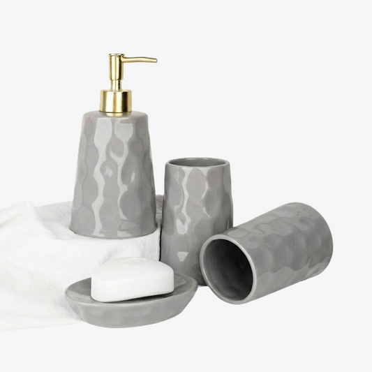 BosilunLife Bring Nature Inside Liquid Bathroom Set 4-Piece Recycled Eco-Clay