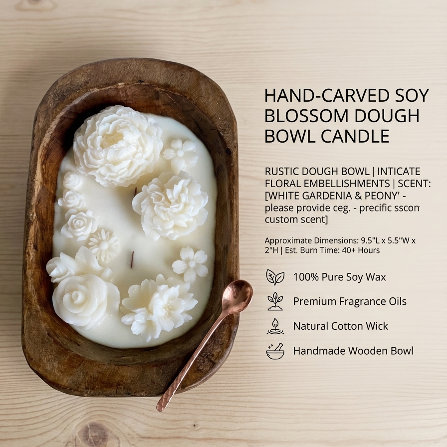 Botanical Garden Dough Bowl Candle
