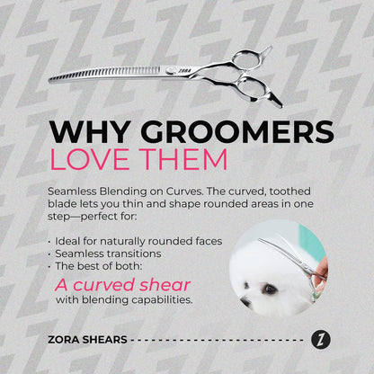 Pet Grooming Curved Blender Shear
