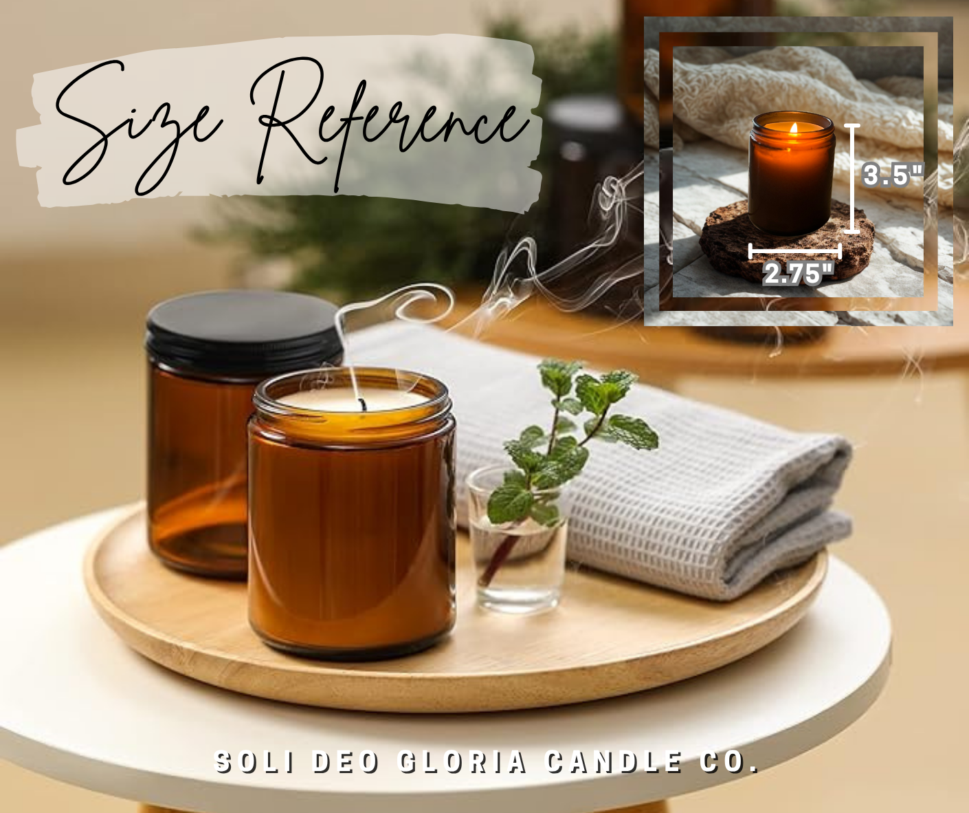 Winter Woods Beeswax Candle | Evergreen Tree Scent