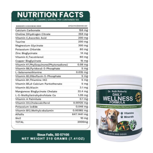 PRE-ORDER Daily Wellness Formula — Glandular-Free Multivitamin for Dogs & Cats with Beef, Pork, or Organ Sensitivities