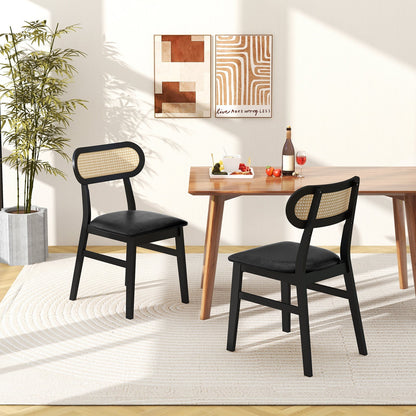 Set Of 2 Mid Century Wood Dining Chairs