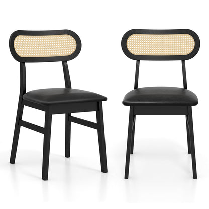 Set Of 2 Mid Century Wood Dining Chairs