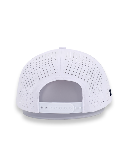 American Flag Rope Flat Bill Hat (white)
