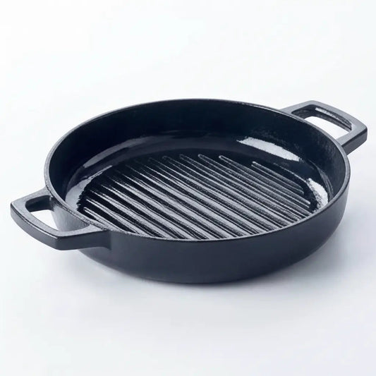 Enameled Cast Iron Grill Pan, 11"