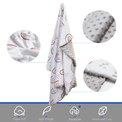 Newborn Baby Blanket Warm Swaddling Wrap Winter Autumn Toddler Dotted Quilt