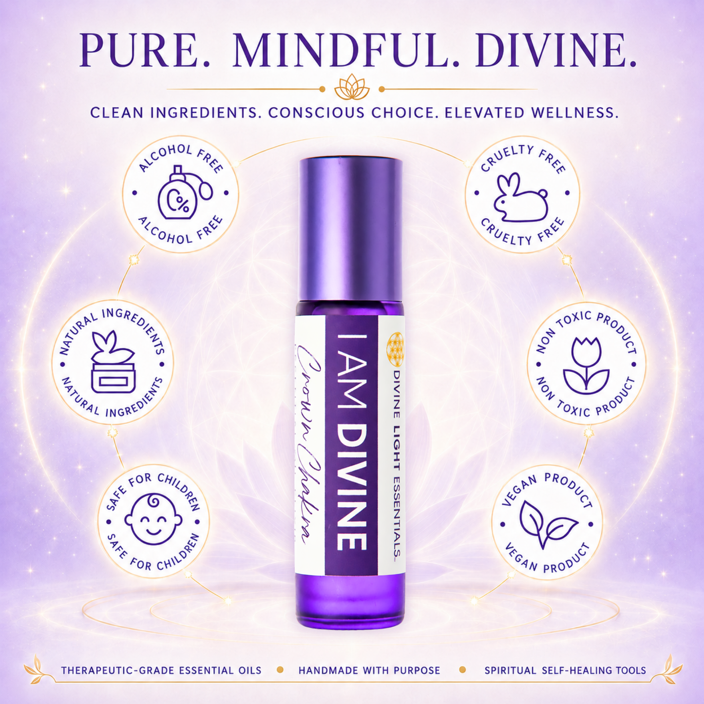 Lift Yourself Elixir Bundle - Essential Oils for Unity Consciousness - Ascension - Intuition - 3 Roller Bottles