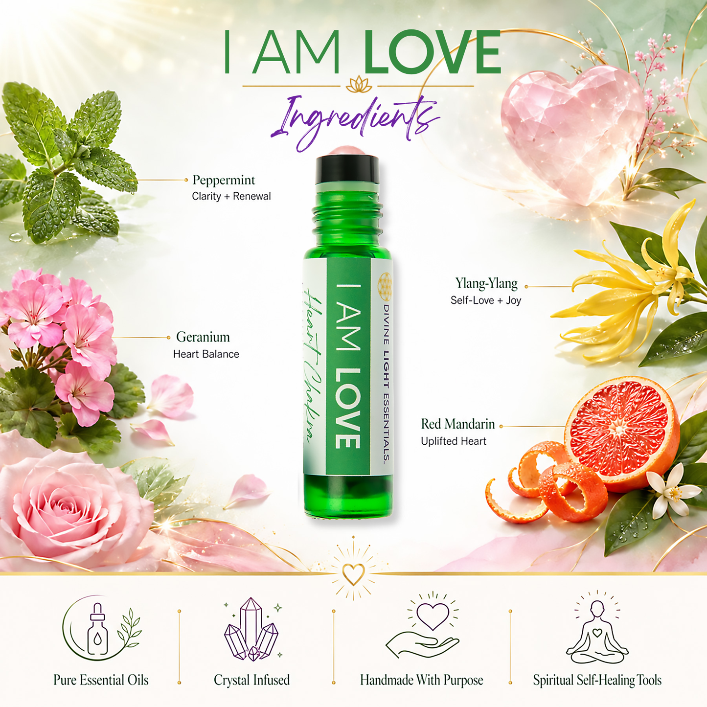 Chakra Balancing Elixirs - Essential Oils - 7 Roller Bottles Set