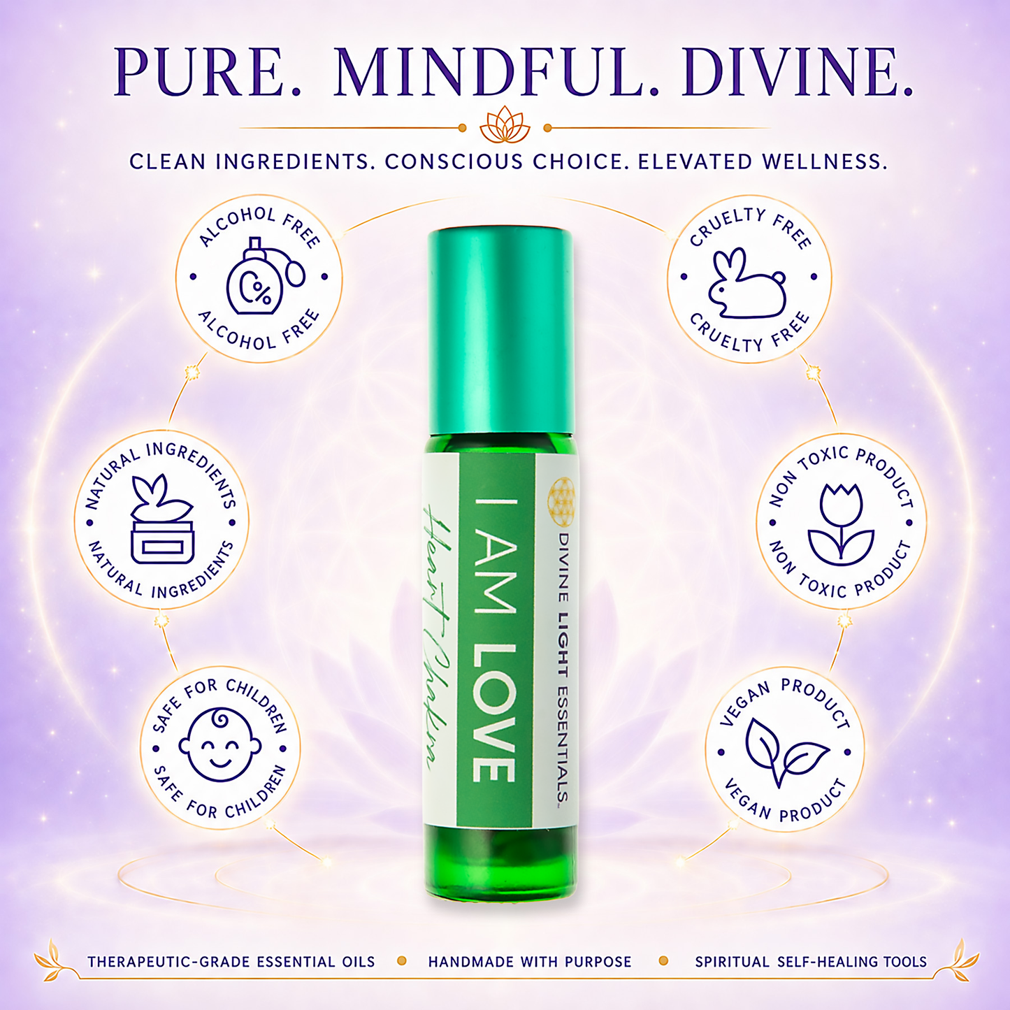 Chakra Balancing Elixirs - Essential Oils - 7 Roller Bottles Set