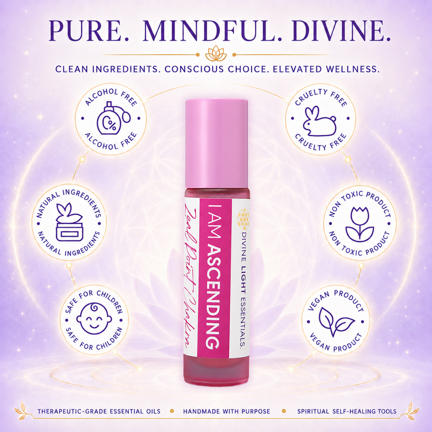 Lift Yourself Elixir Bundle - Essential Oils for Unity Consciousness - Ascension - Intuition - 3 Roller Bottles