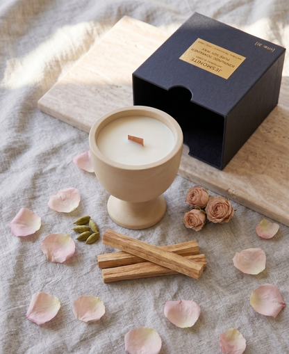 Jesmonite Pedestal Candle