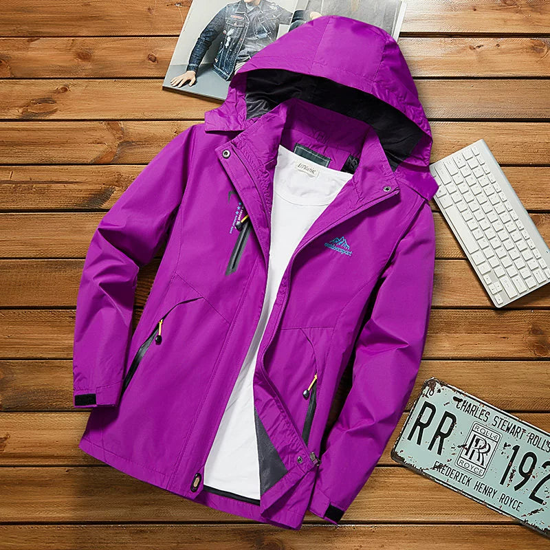 Women Thin Outdoor Waterproof All Year Round Shell Jacket