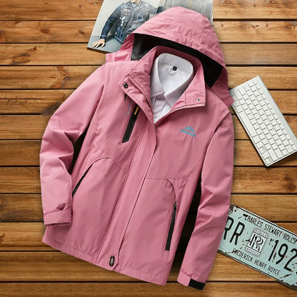 Women Thin Outdoor Waterproof All Year Round Shell Jacket