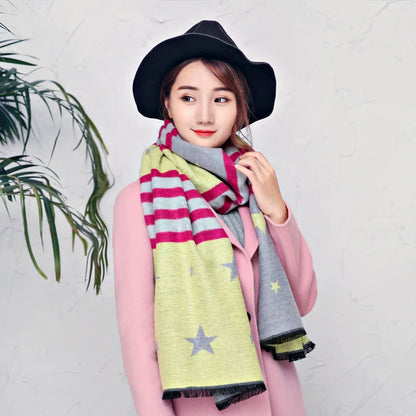 Women's Extra Large Scarf Long Double-Sided all season