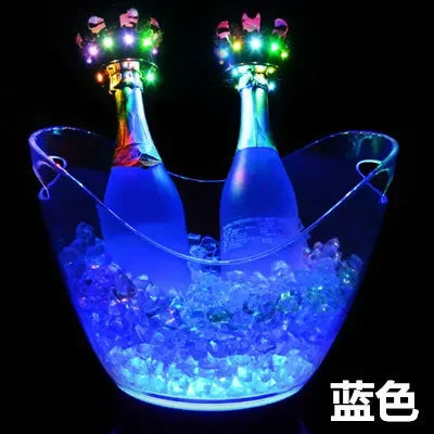 Unbreakable LED Ice Bucket Light Up Beverage Cooler for Wine