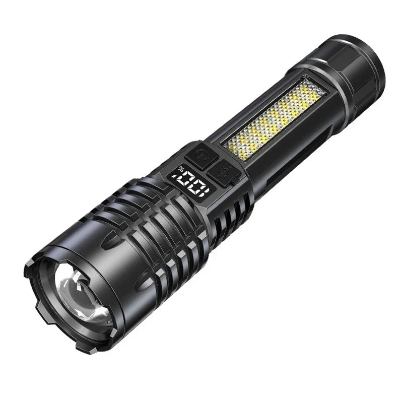 100000LM Super Bright Flashlight Rechargeable LED Torch Long Range