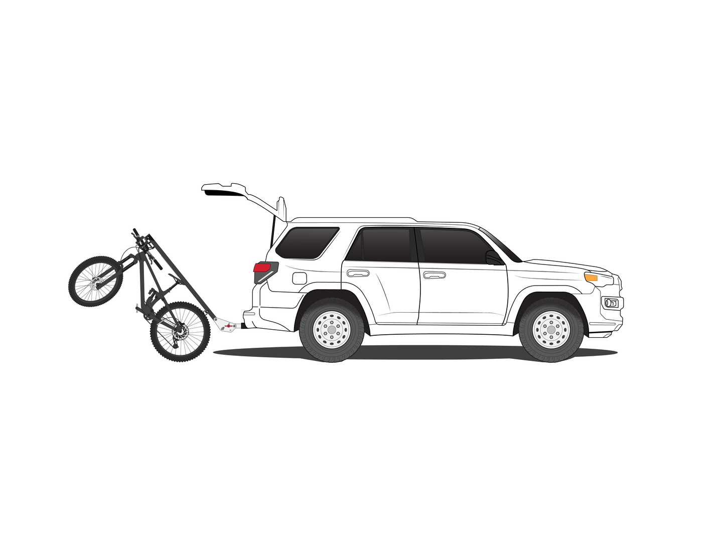 Vertical 4 Bike Rack