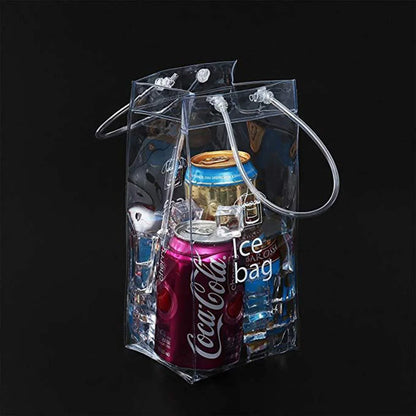 3/6 PCS Collapsible Clear Pouch Ice Wine Bag
