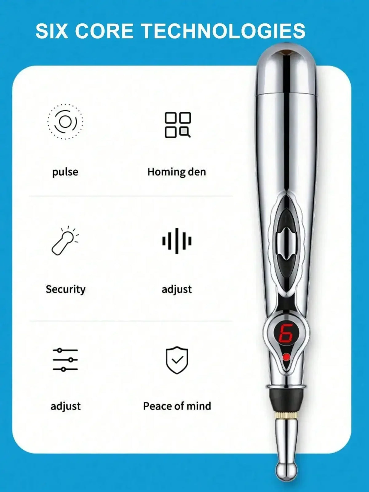 Meridian Pen Electronic Energy Circulation Massage Pen for Soothing Relaxation and Body Shaping Household Artifact