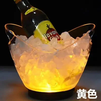 Unbreakable LED Ice Bucket Light Up Beverage Cooler for Wine