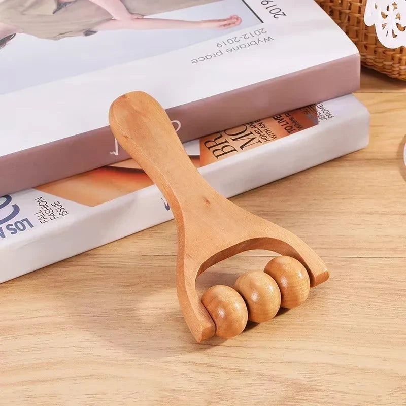Wooden Massager Manual Roller Neck Back Waist Massage