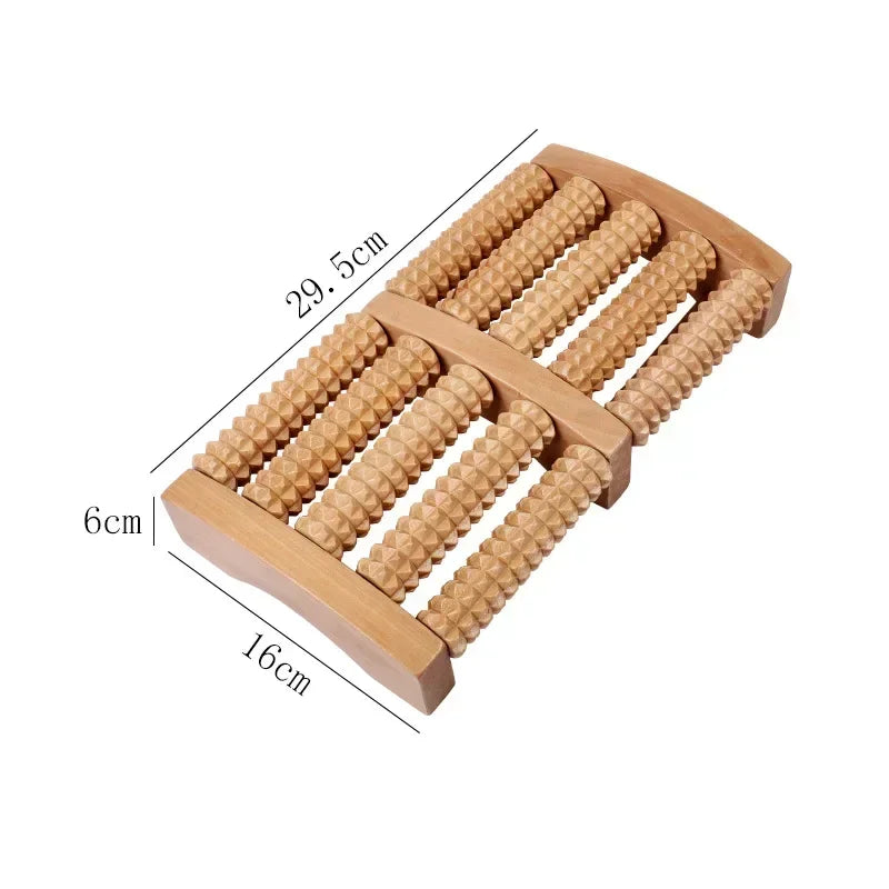 Wooden ten row large roller foot massager for hand massage  foot massager Relieves Fatigue