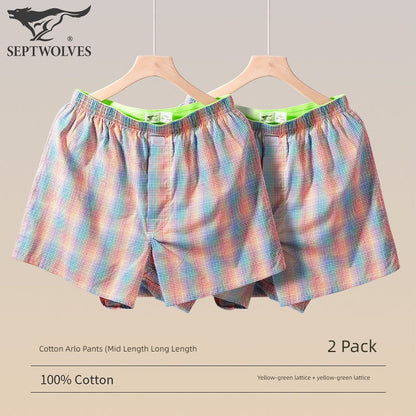 SEPTWOLVES Cotton Large Size Household Underwear Sports Men