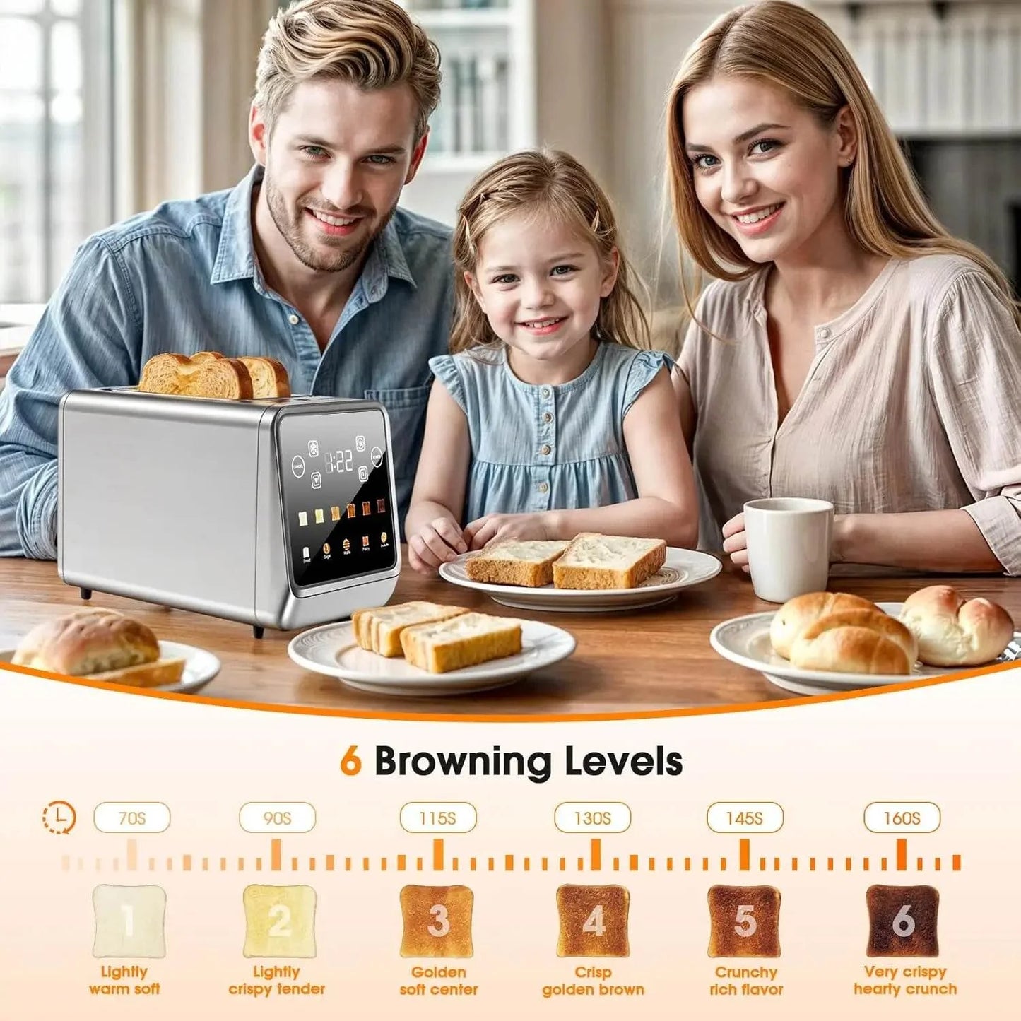 Stainless Steel Smart Digital Toaster