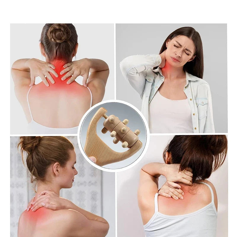 1Pcs  Wooden Massage Roller,