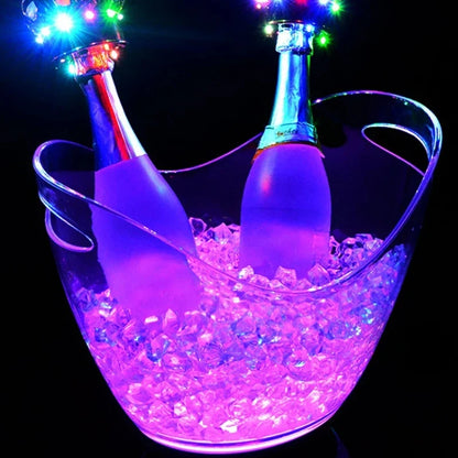 Unbreakable LED Ice Bucket Light Up Beverage Cooler for Wine