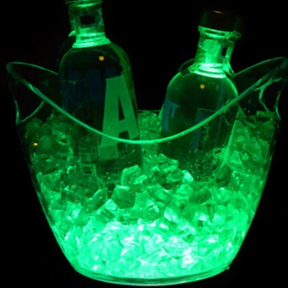 Unbreakable LED Ice Bucket Light Up Beverage Cooler for Wine