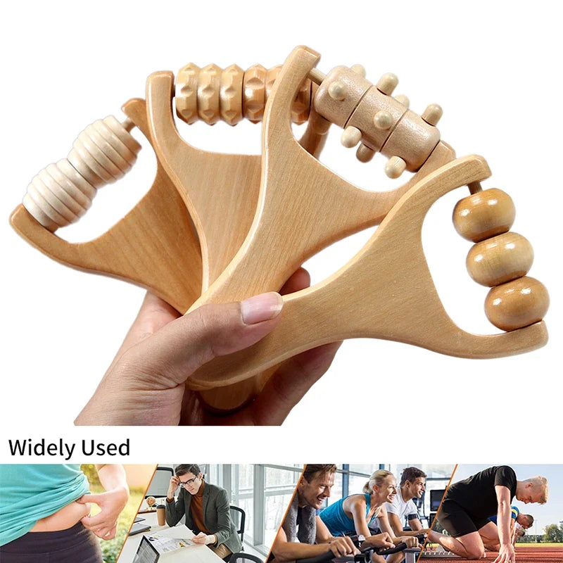 1Pcs  Wooden Massage Roller,