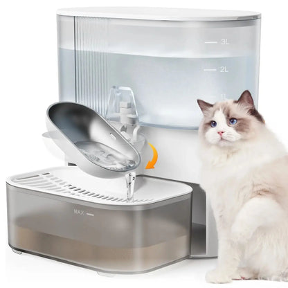 3L Timed Water Dispenser for Cats & Small Dogs, Automatic Pet Fountain,