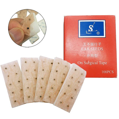 Shenlong Magnetic Beads + King Does Not Leave 200pcs-Gray/Red Two-Color Set, Used for Acupoint Pressing Stimulation