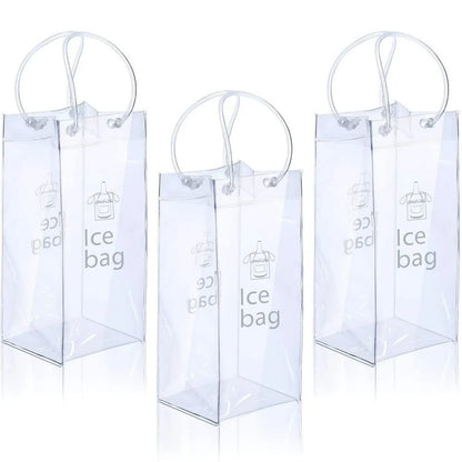 3/6 PCS Collapsible Clear Pouch Ice Wine Bag