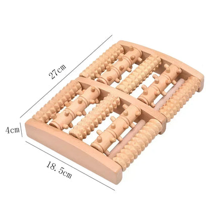 Wooden ten row large roller foot massager for hand massage  foot massager Relieves Fatigue