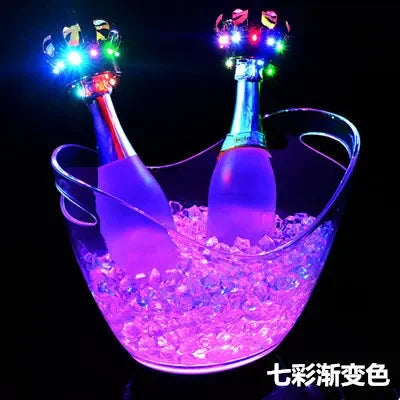 Unbreakable LED Ice Bucket Light Up Beverage Cooler for Wine