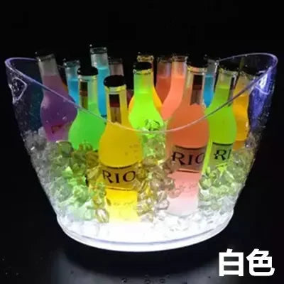 Unbreakable LED Ice Bucket Light Up Beverage Cooler for Wine
