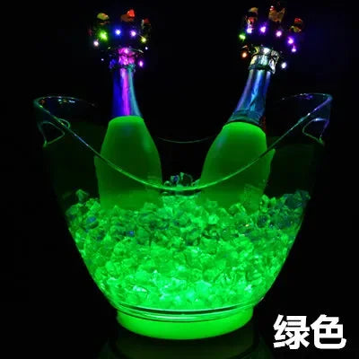 Unbreakable LED Ice Bucket Light Up Beverage Cooler for Wine